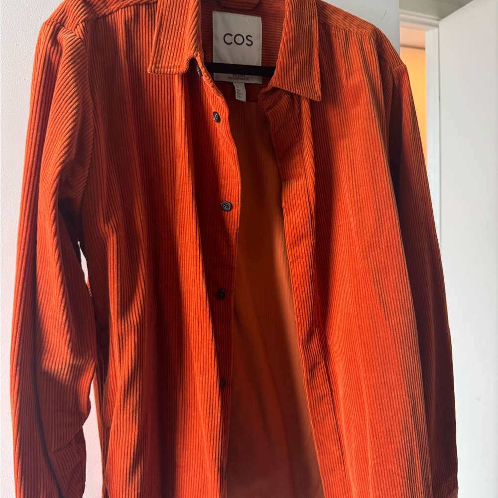 COS Orange Casual Button Down Shirt with Textured Fabric - Picture 3 of 6